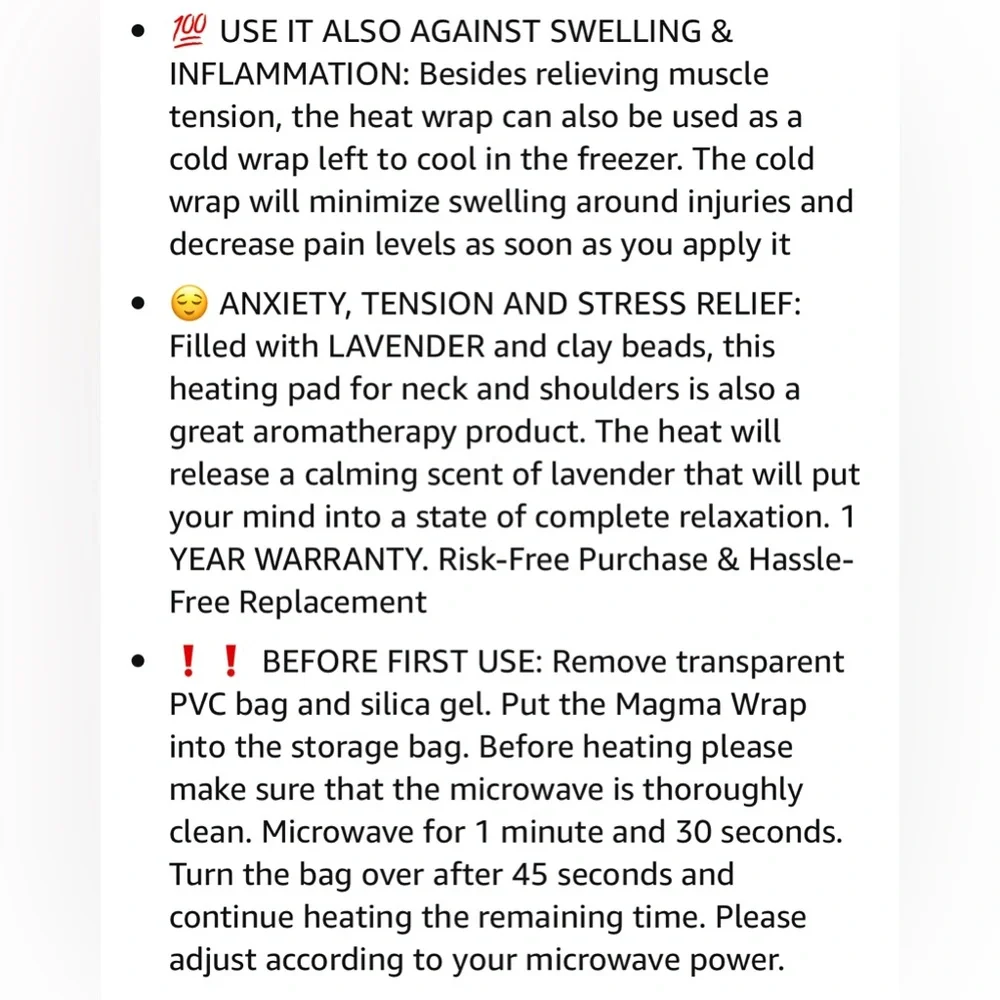 New! Microwaveable Heating Wrap - Picture 9 of 9